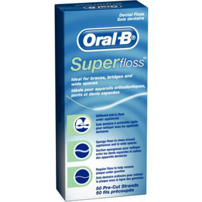 P&G - Super Floss, Office Pack, Mint, Pre-Measured Strands, 50/bx, 24 bx/cs (Old part #84855870) (Replaces PROC-84855870)