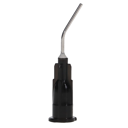 Plasdent - 20 ga Pre-Bent Luer Lock Dispensing Tips, Black 100/Bag