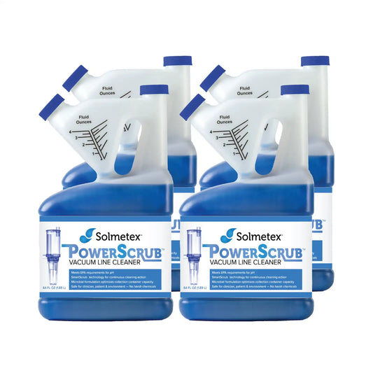 Solmetex - PowerScrub Vacuum Line Cleaner Case Kit 64oz (case of 4)