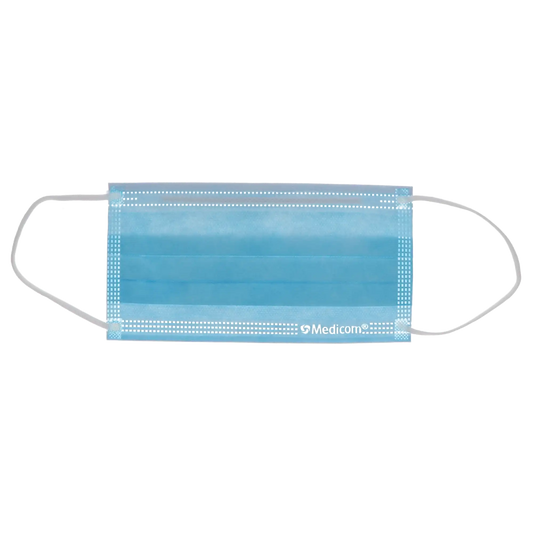 Medicom - Safe-Mask Premier Elite Earloop Blue 50/Bx ASTM 3 (US Code 2042)