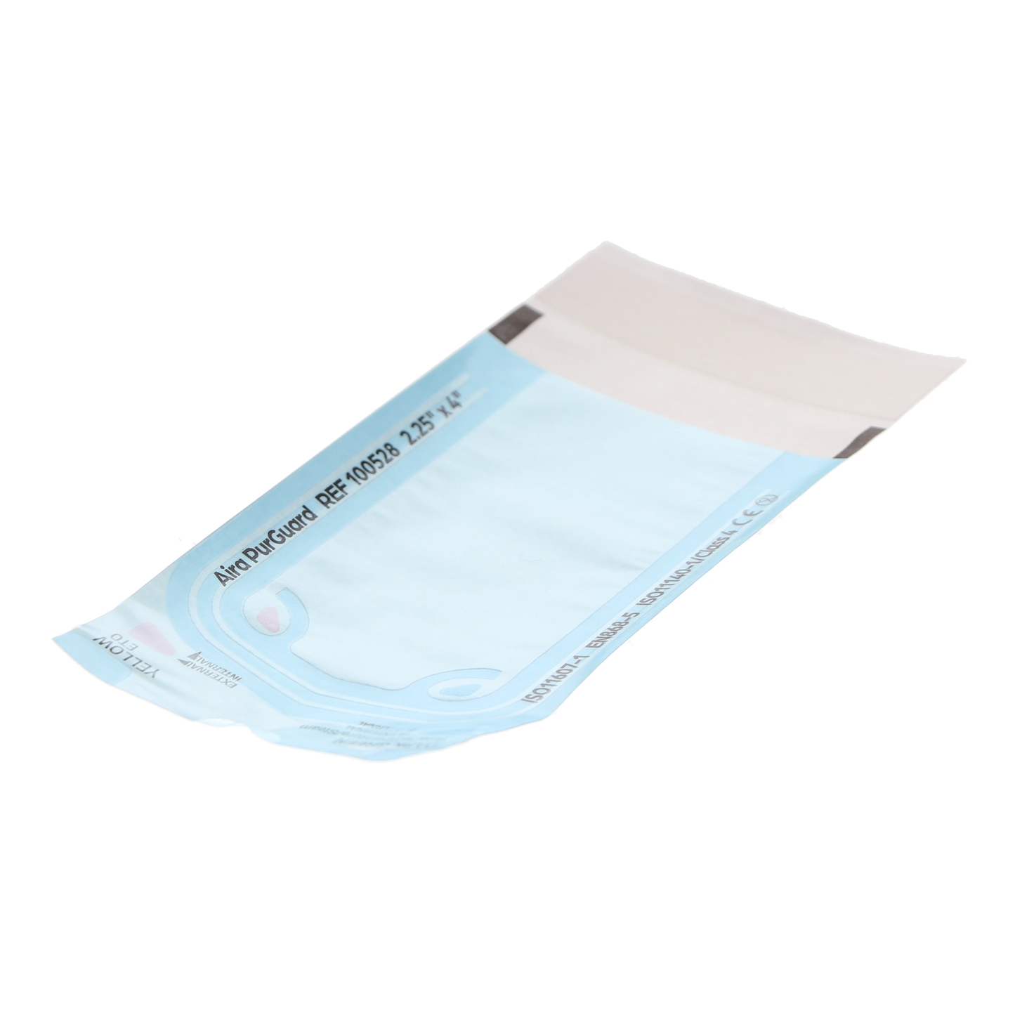 HSB - 2.25"?x?4" - Paper/Blue Film Self-Sealing Sterilization Pouch 200/Bx