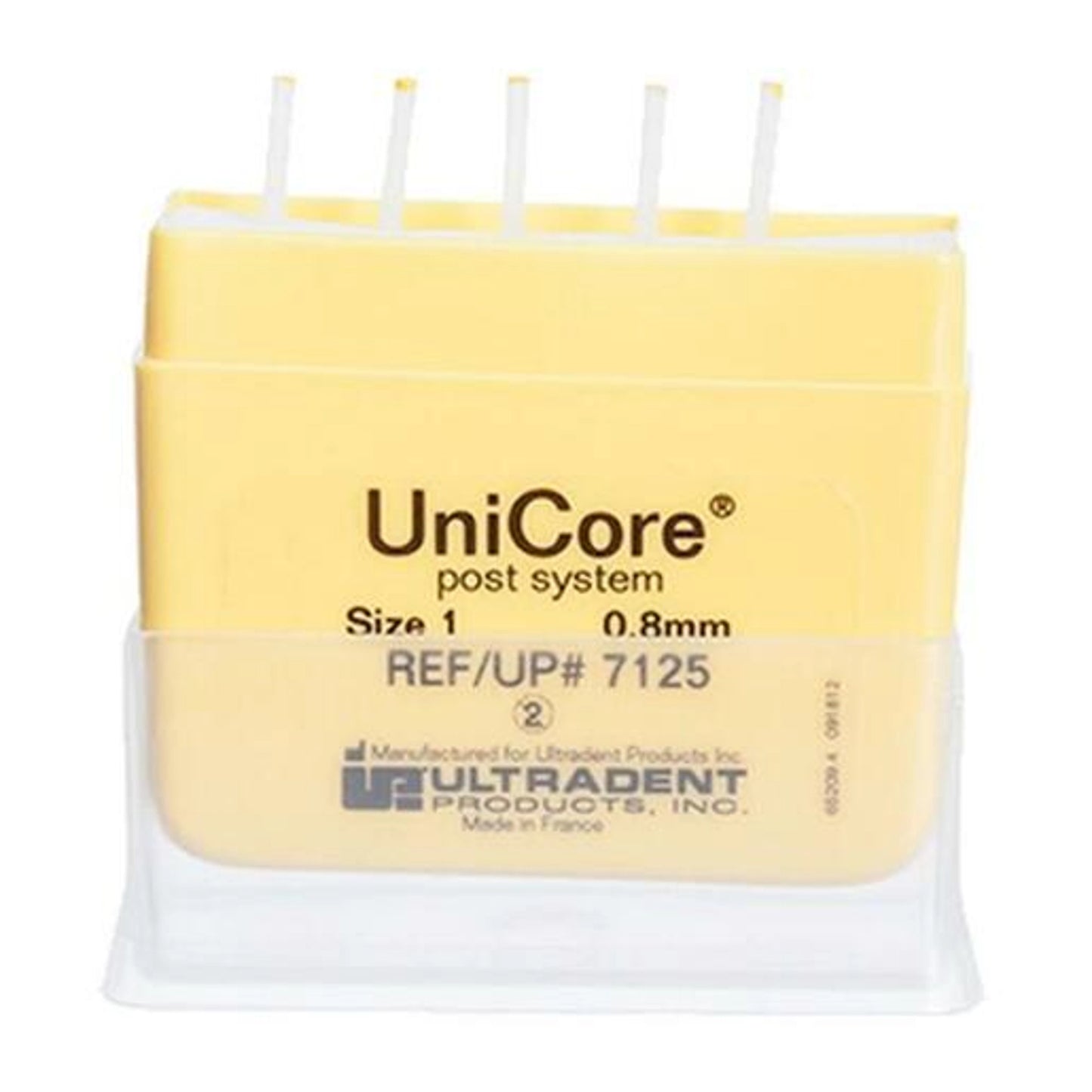 Ultradent - Unicore Post #1, 0.8mm, Yellow, Refill 5/Pack