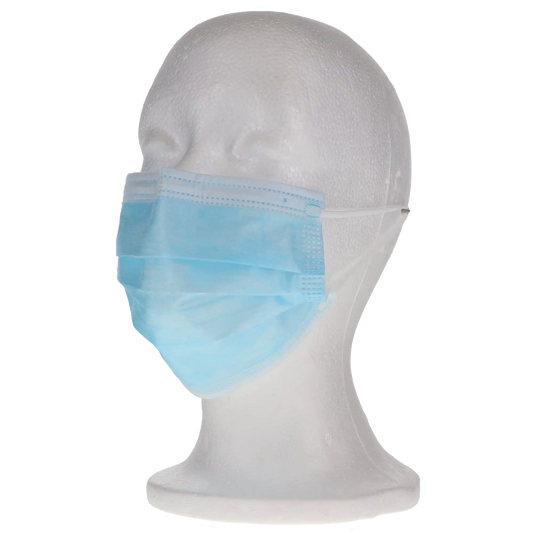 HSB - Earloop 3-PLY Masks 50/Bx ASTM 2 Blue? BFE=>98, PFE=>98, Synthetic Blood 120 mmHg