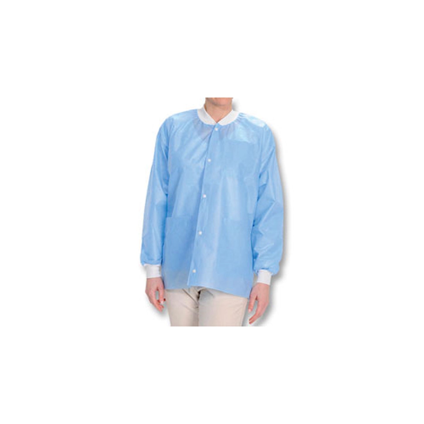 Valumax - Easy-Breathe Lab Jacket Ceil Blue Large 10/Pk