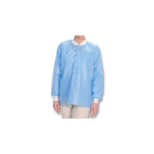 Valumax - Easy-Breathe Lab Jacket Ceil Blue Large 10/Pk