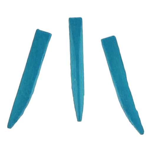 Clinicians Choice - Contoured Wood Wedges Refill 400 pack - one size per box (Minimum Qty Order 12) Blue 12 mm