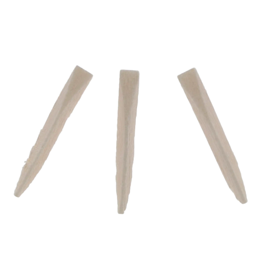 Clinicians Choice - Contoured Wood Wedges Refill 100 pack - one size per box (Minimum Qty Order 25) White 17 mm