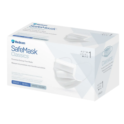 Medicom - SafeMask Classics Earloop Masks L1 50/Box White