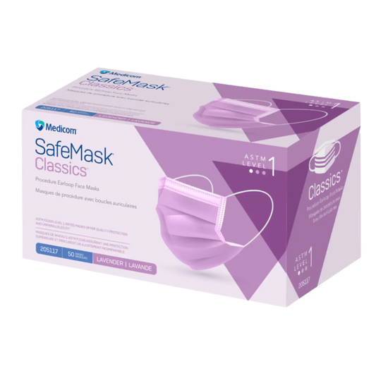 Medicom - SafeMask Classics Earloop Masks L1 50/Box Lavender