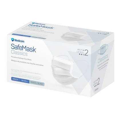 Medicom - SafeMask Classics Earloop Masks L2 50/Box White