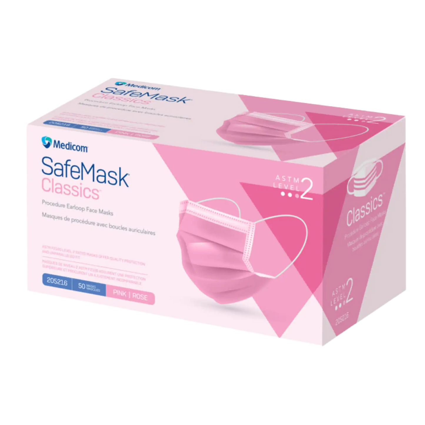 Medicom - SafeMask Classics Earloop Masks L2 50/Box Pink