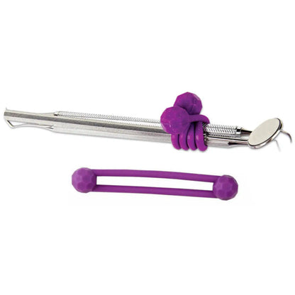 Plasdent - Silicone Instrument Ties Purple 6 Bundling