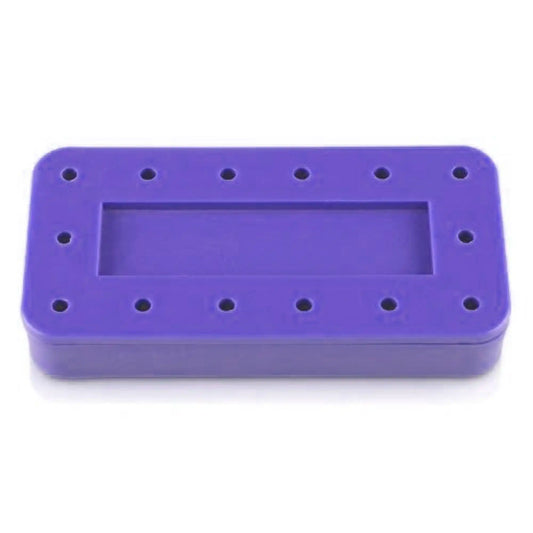 Plasdent - Rectangular Bur Block - Spectrum Purple, 14 Burs Capacity. Magnetic **Discontinued see PLA-400BRS-10