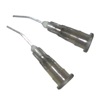 Plasdent - 22 ga Pre-Bent Luer Lock Dispensing Tips, Gray 100/Bag