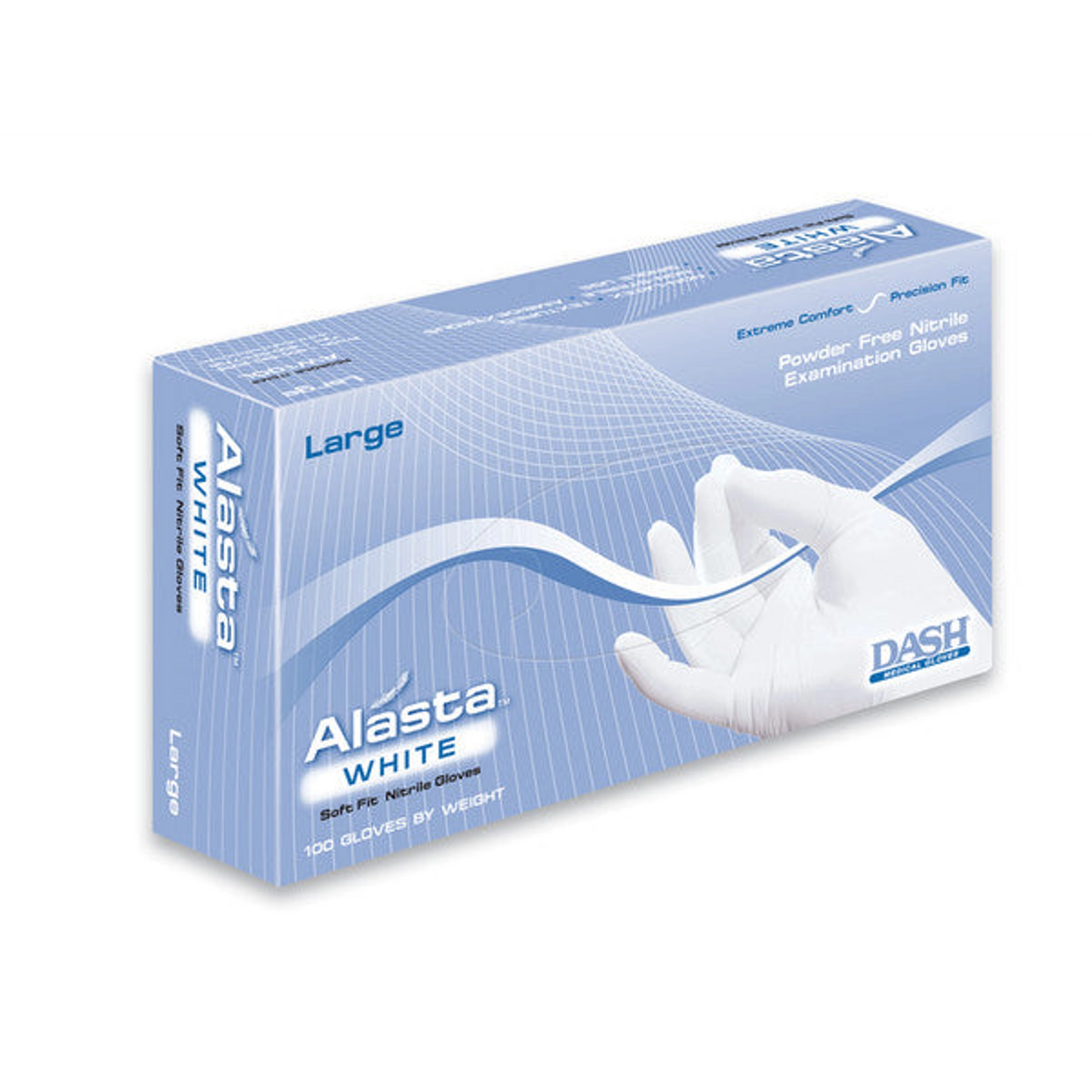 Dash Medical - Alasta White PF Nitrile Glove L 100/Bx
