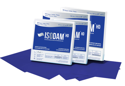 4D Rubber - Isodam HD Non-Latex Dental Dam 5x5 Heavy 20/Bx