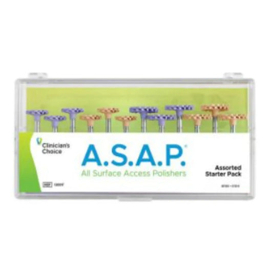 Clinicians Choice - ASAP, All Surface Access Polishers, Assorted, Starter Pack 12/Pk