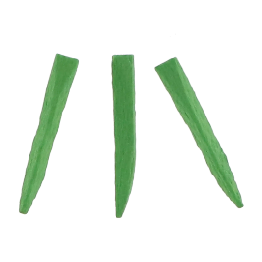 Clinicians Choice - Contoured Wood Wedges Refill 400 pack - one size per box (Minimum Qty Order 12) Green 13 mm