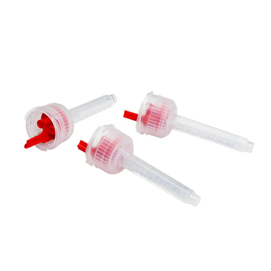 HP Mixing Tips, 6.5 mm, Red, Low Viscosity, Wash Material, 48/Pk