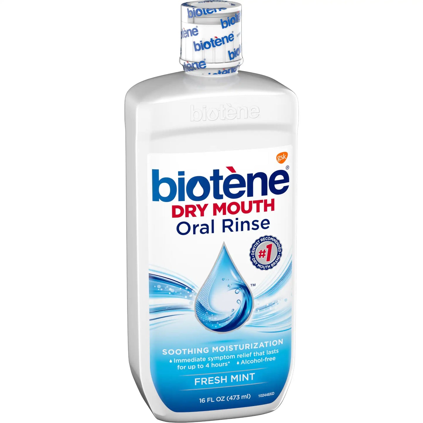 Biot?ne Dry Mouth Oral Rinse, Fresh Mint, 16 oz. bottle, 4/pkg, 2 pkg/cs (8 bottles total)