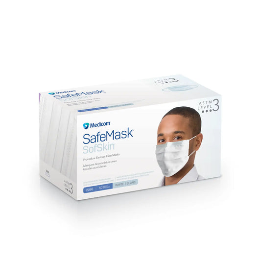 Medicom - SafeMask SofSkin Level-3 Masks 50/Bx White