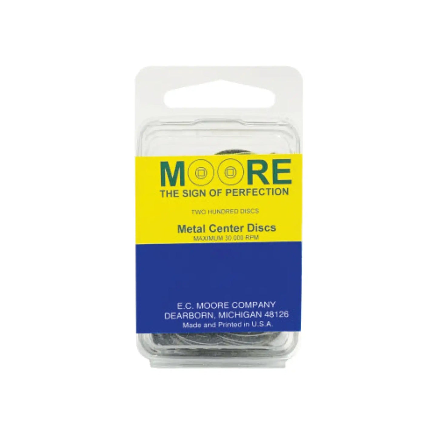 EC Moore - Paper Discs Brass Center 5/8" Sand Medium 200/Pk