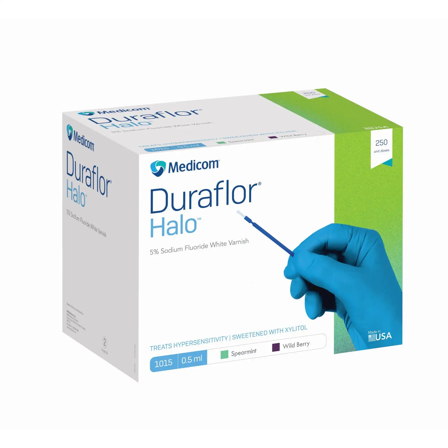 Medicom - Duraflor Halo 5% Sodium Fluoride Varnish 0.5mL x 250 Spearmint