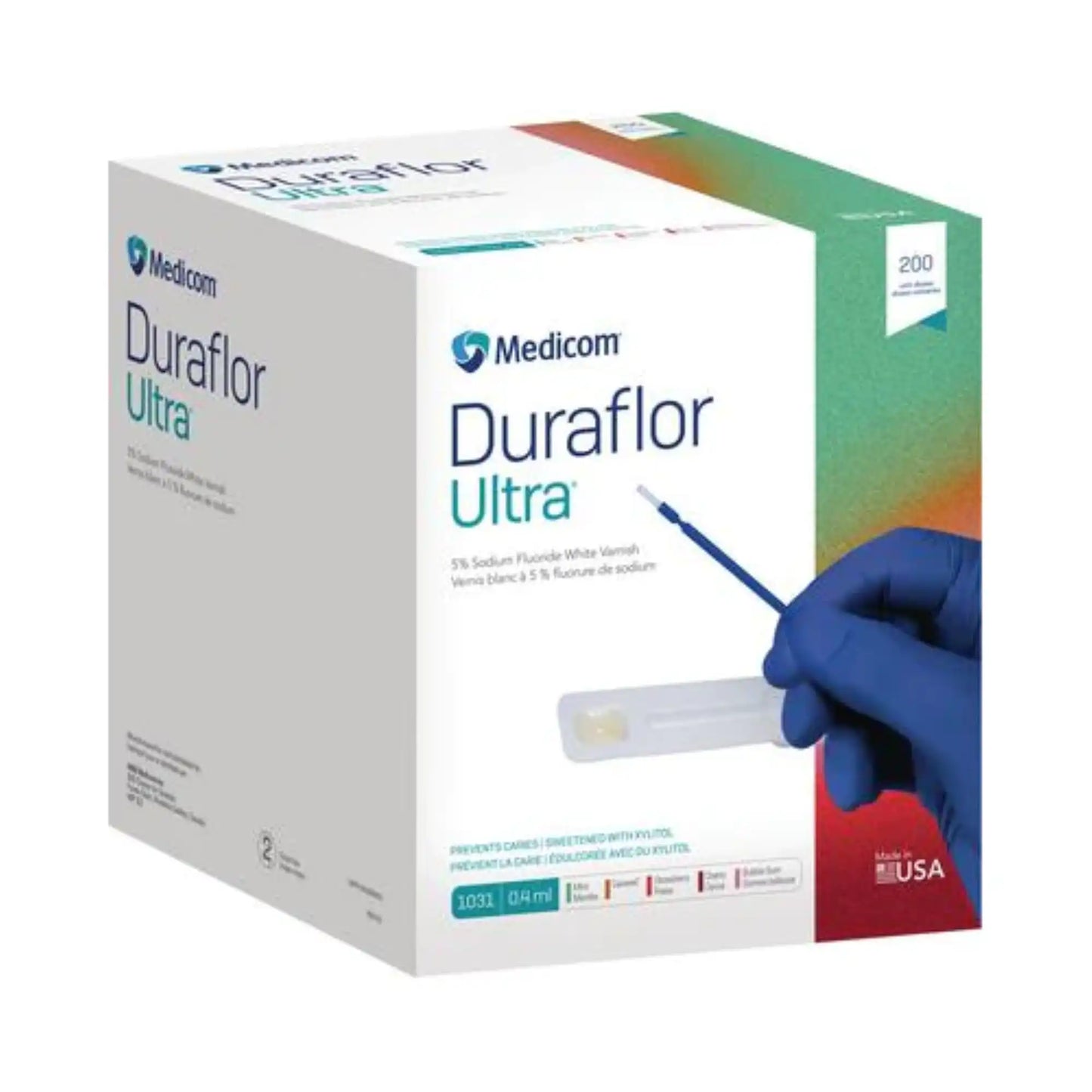 Medicom - Duraflor Ultra 5% Sodium Fluoride Varnish 0.4mL x 200 Strawberry