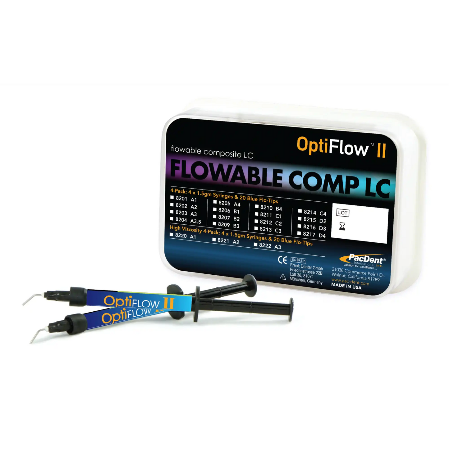 OptiFlow II Nano Flowable LC Syringes 4 x 1.5gm A2