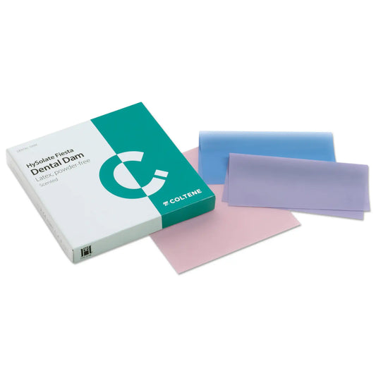 HySolate Fiesta Latex Dental Dam 6x6 Asst Thin 36/Pk