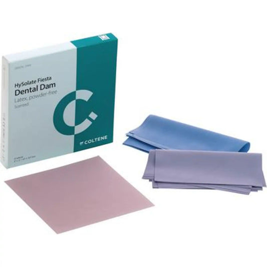 Coltene - HySolate Fiesta Latex Dental Dam assorted thin 127x127, 52 pcs - (Replaces CO-H04640)