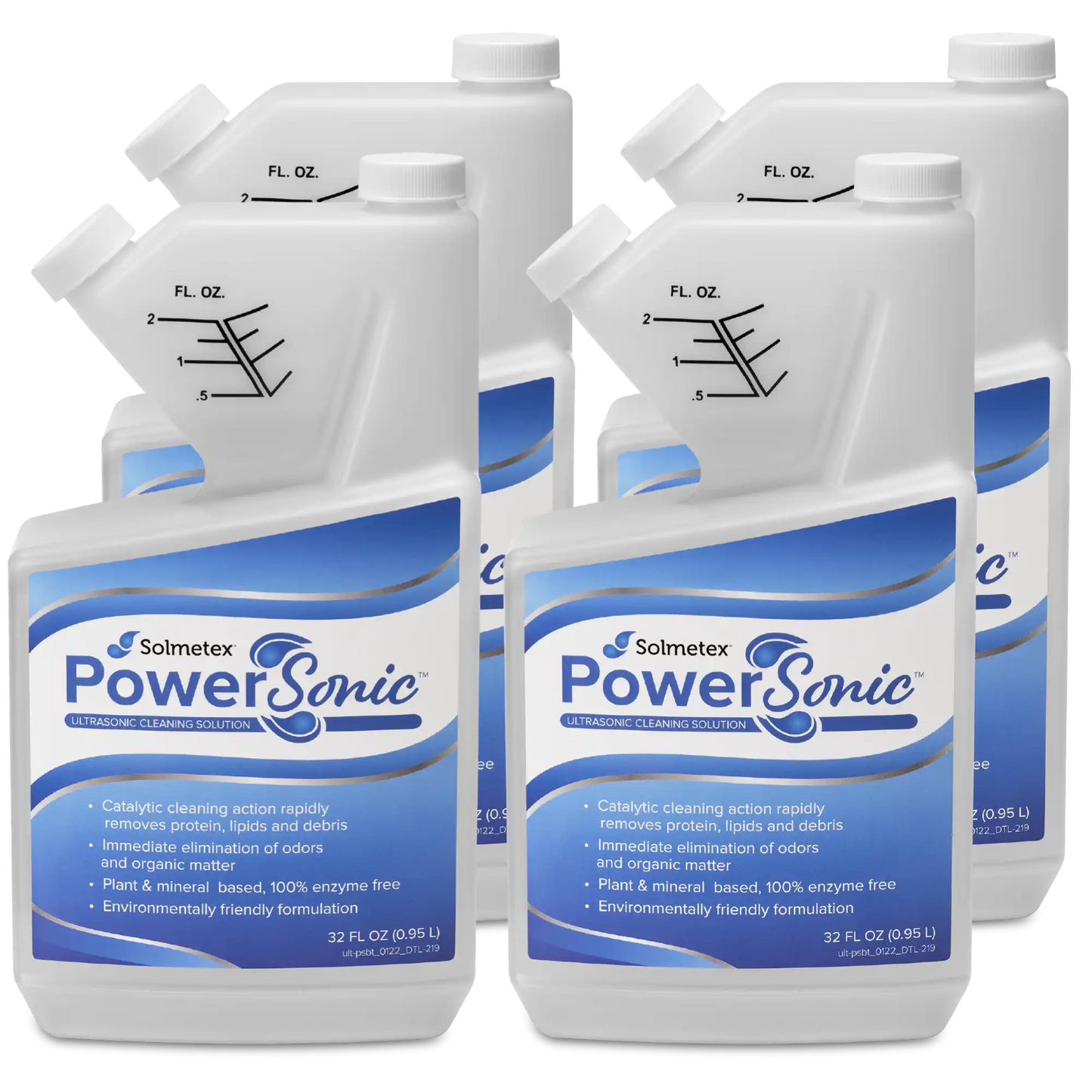 PowerSonic Ultrasonic Cleaning Solution 32oz Bottle x 4/Cs **Discontinued