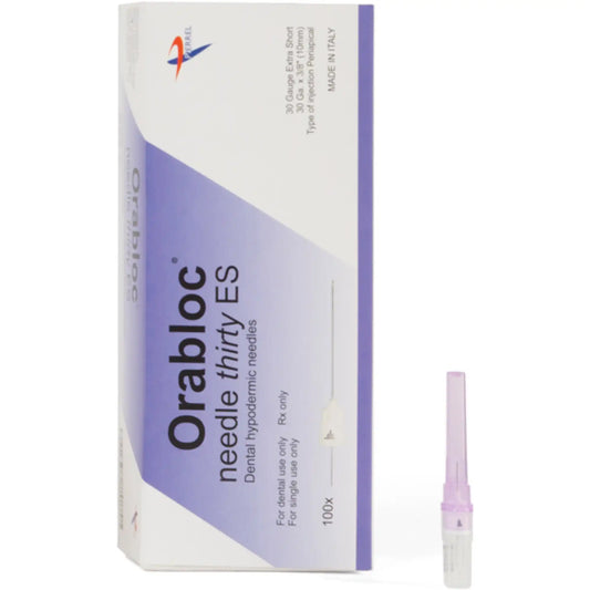 Orabloc Plastic Hub Dental Needles 30G X-Short 100/Box Violet