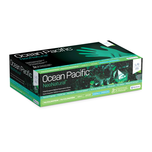 Medicom - Ocean Pacific NeoNatural Chloroprene Glove Green 100/Box Large