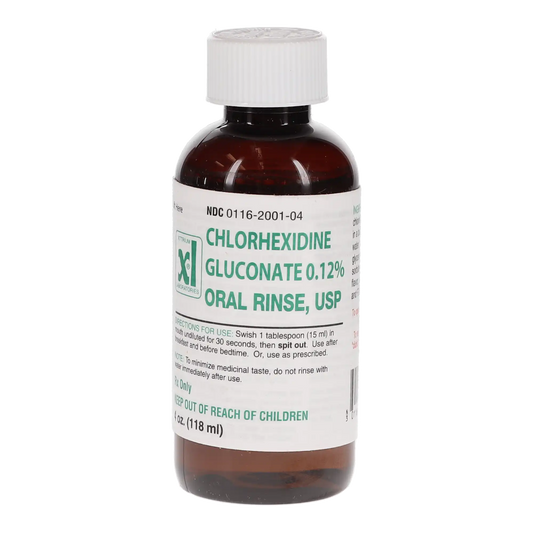 HSB - 0.12% CHG Oral Rinse 4 oz, mint flavor, Chlorhexidine Gluconate