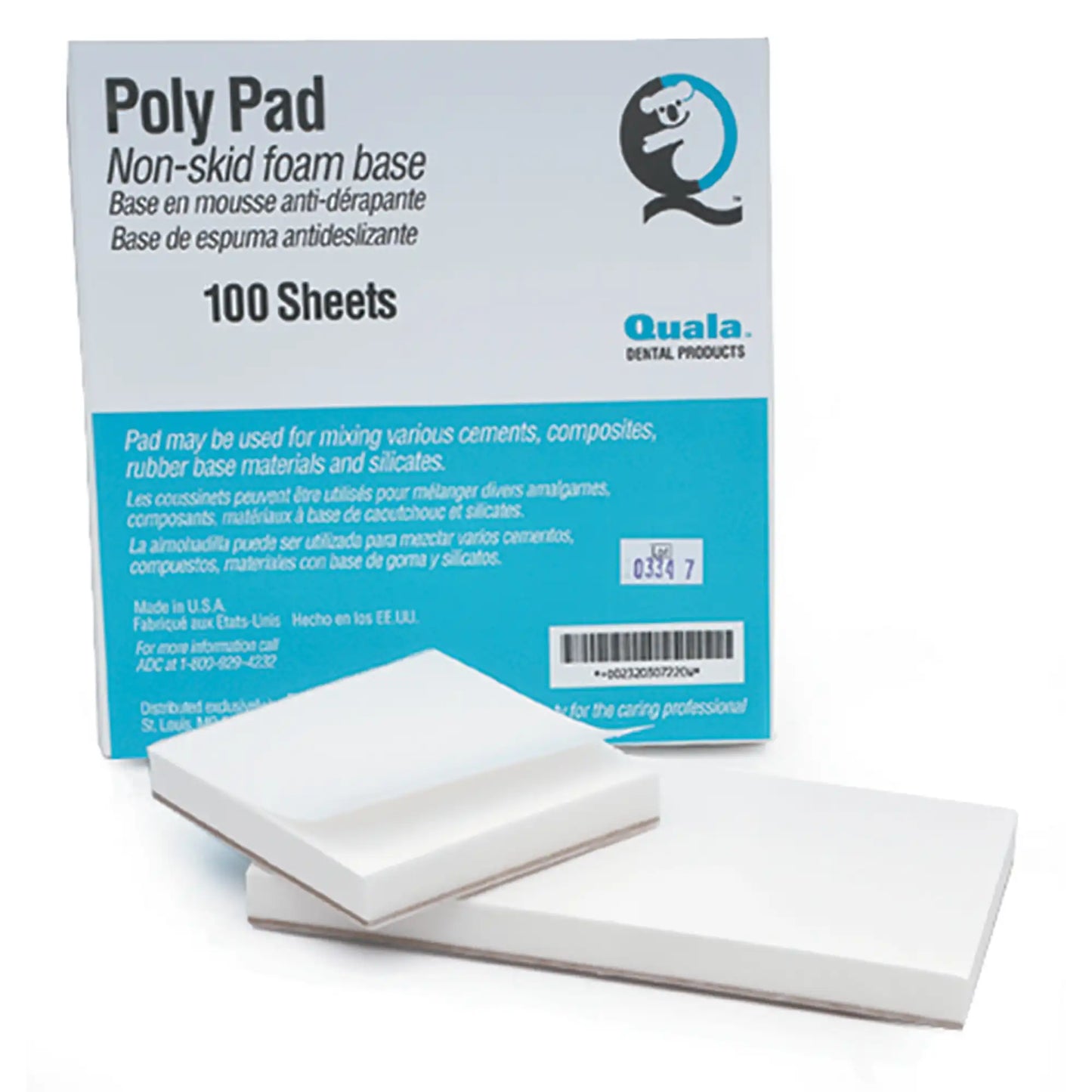 Quala - Mixing Pads, 3" x 3" Poly, 100/pad