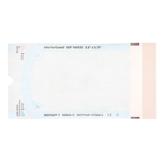 HSB - 3.50" x 5.75" - Paper/Blue Film Self-Sealing Sterilization Pouch 200/Bx (equiv 88035)