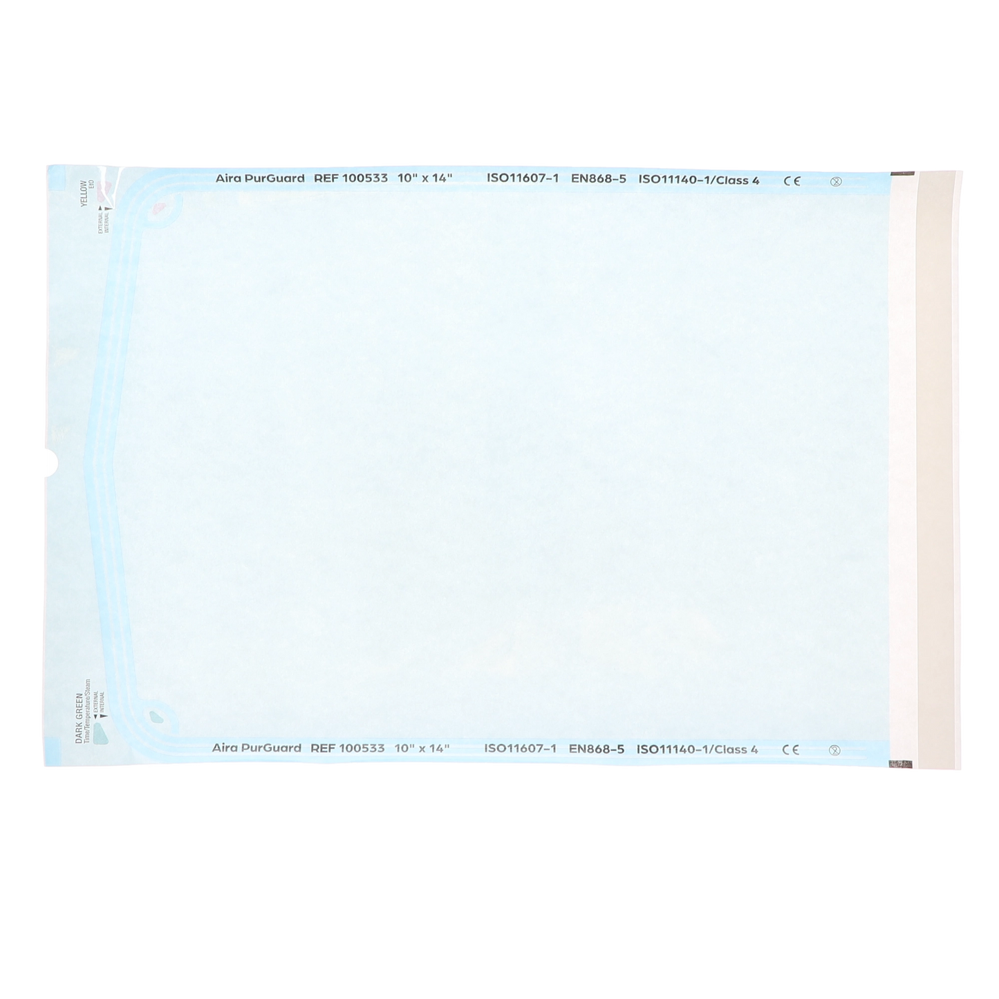 HSB - 10" x 14" - Paper/Blue Film Self-Sealing Sterilization Pouch 200/Bx (equiv 88045)