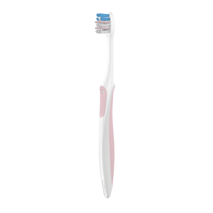 P&G - Gum Care Compact Toothbrush, 21 Extra Soft, 4? Assorted Colors: Gray, Rose, Turquoise & Purple, 12/bx (Old #s 80324107, 80328263)