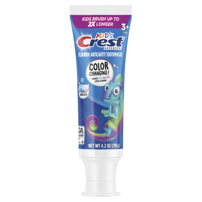 P&G - Kid's Crest Advanced Color Changing Toothpaste, Bubble Gum, 4.2 oz Tube, 24/cs