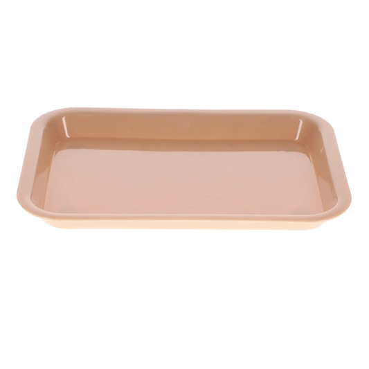 HSB - Flat Tray, Size F (Mini) - Pastel Sand , Plastic, 9-5/8" X 6-5/8" X 7/8" - (Equiv 300FMS-7PS)