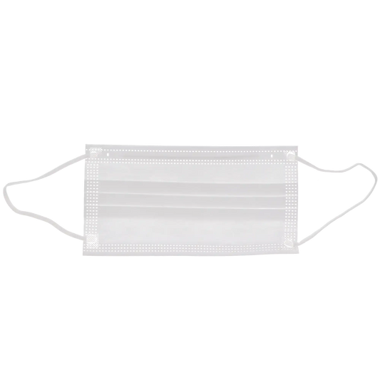 HSB - Earloop 3-PLY Masks 50/Bx ASTM 3 White  BFE=>98, PFE=>98, Synthetic Blood 160 mmHg