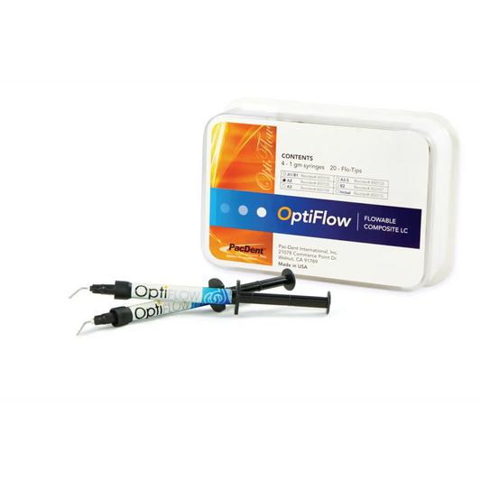 Pac-Dent - OptiFlow Flowable Composites, Shade A2, package of 4 x 1 gm syringes