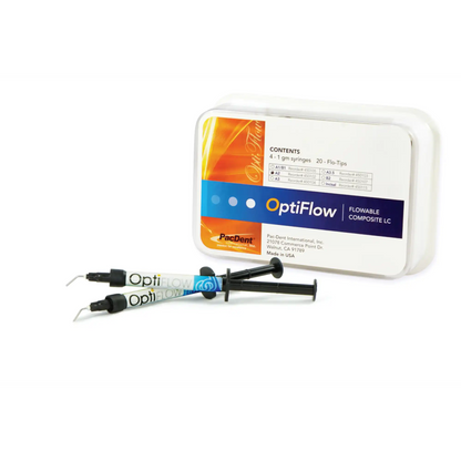 Pac-Dent - OptiFlow Flowable Composites, Shade A1/B1, package of 4 x 1 gm syringes