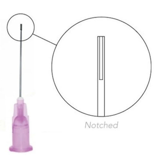 Pac-Dent - Endo Irrigation Needles, Half-Cut, 30 Ga, Purple, 100/Pk