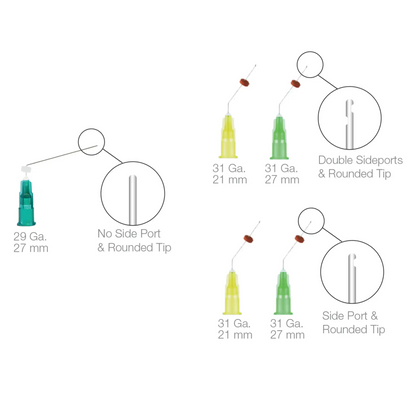 Pac-Dent - OptiProbe Single Sideport Irrigator Needle Tips, 31ga, 27 mm, Teal, 50/Pk
