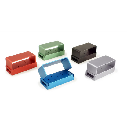 Pac-Dent - Bur Blocks, Aluminum, with Cover, FG, 15-Hole, Blue, 1/Pk **Discontinued