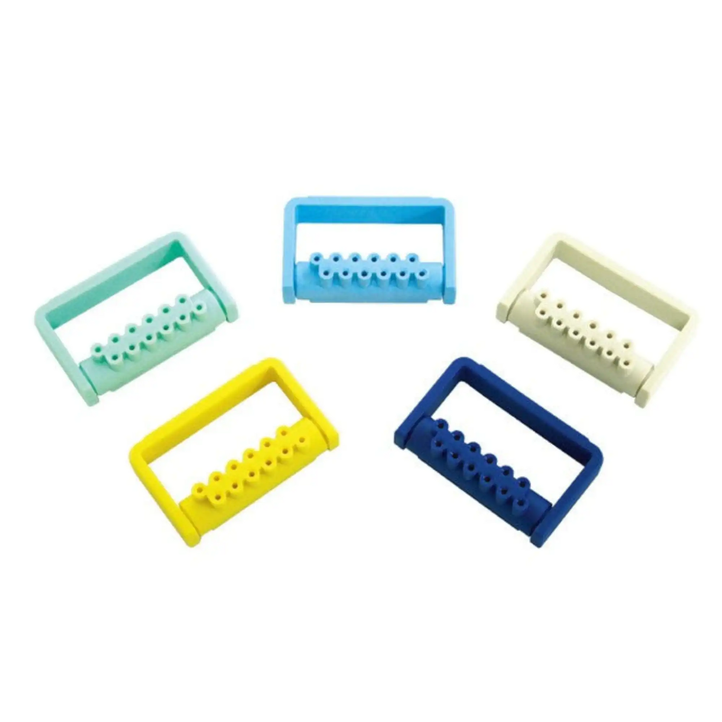 Pac-Dent - Bur Bocks, Plastic Bur Caddy, 12-Hole, FG, Light Beige