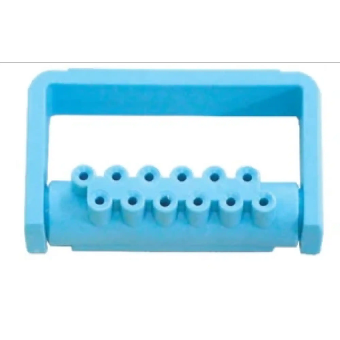 Pac-Dent - Bur Bocks, Plastic Bur Caddy, 12-Hole, FG, Light Blue