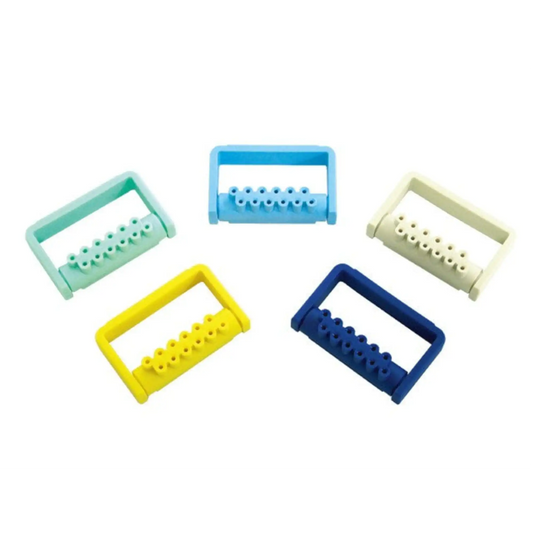 Pac-Dent - Bur Bocks, Plastic Bur Caddy, 12-Hole, FG, Yellow
